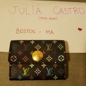 Louis Vuitton noir multicolor card/change case